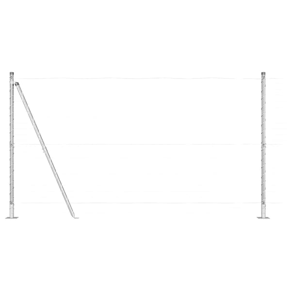 vidaXL Fence Posts 52 pcs Grey 3.2 x 3.2 x 130 cm