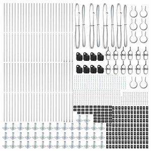 vidaXL Fence Posts 52 pcs Grey 3.2 x 3.2 x 130 cm