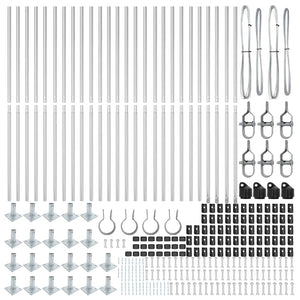 vidaXL Fence Posts 26 pcs Grey 3.2 x 3.2 x 170 cm