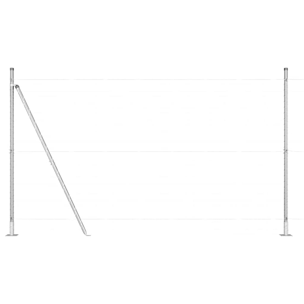 vidaXL Fence Posts 52 pcs Grey 3.2 x 3.2 x 170 cm