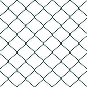 vidaXL Fence Posts Green 10 x 0.4 m (40 x 40 mm Mesh) Steel and PVC