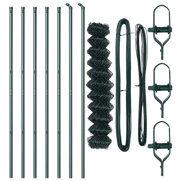 vidaXL Fence Post Green 10 x 1.2 m (40 x 40 mm Mesh Size)