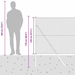 vidaXL Fence Post Green 10 x 1.2 m (40 x 40 mm Mesh Size)