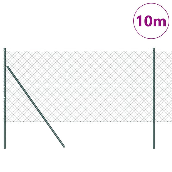 vidaXL Fence Post Green 10 x 1.2 m (40 x 40 mm Mesh Size)
