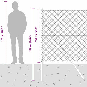 vidaXL Fence Post Green 10 x 1.5 m (40 x 40 mm Mesh) Steel and PVC