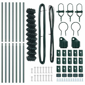 vidaXL Fence Posts Green 10 x 1.2 m (60 x 60 mm Mesh) Steel and PVC