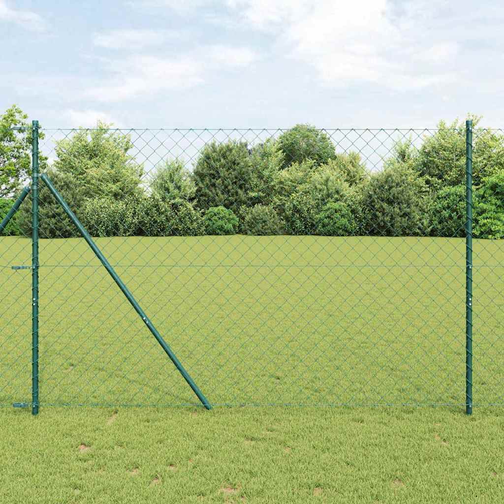 vidaXL Fence Post Green 10 x 1.6 m (60 x 60 mm Mesh Size)