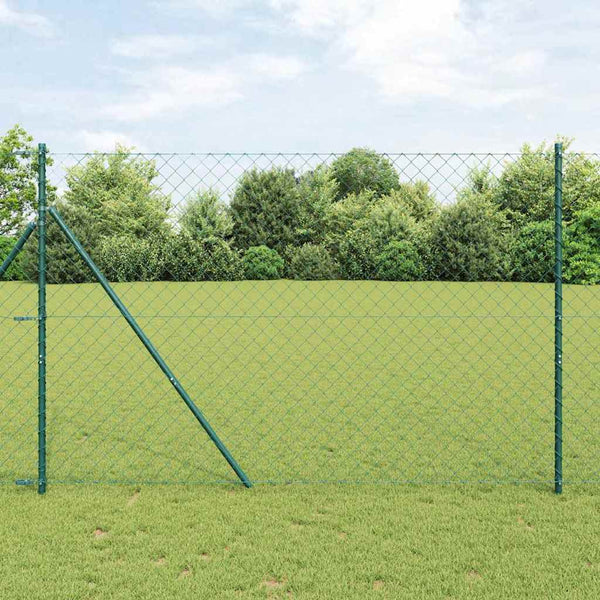 vidaXL Fence Post Green 10 x 1.6 m (60 x 60 mm Mesh Size)