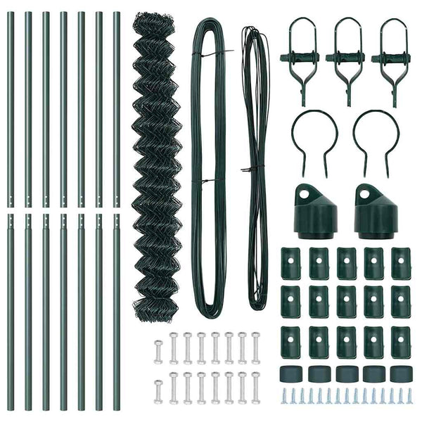 vidaXL Fence Post Green 10 x 1.6 m (60 x 60 mm Mesh Size)