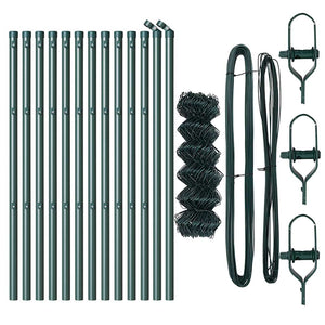 vidaXL Fence Post Green 0.8 x 25 m (60 x 60 mm Mesh) Steel