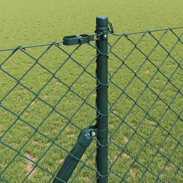 vidaXL Fence Post Green 25 x 1.2 m (60 x 60 mm Mesh) Steel and PVC