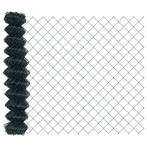 vidaXL Fence Post Green 25 x 1.2 m (60 x 60 mm Mesh) Steel and PVC