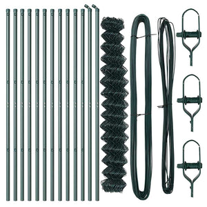 vidaXL Fence Post Green 1.5 x 25 m (60 x 60 mm Mesh Size) Steel