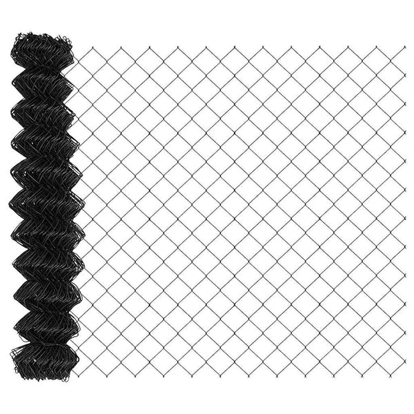 vidaXL Fence Post Grey 10 x 1 m (60 x 60 mm Mesh) Steel and PVC