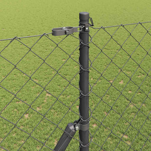 vidaXL Fence Post Grey 10 x 1.6 m (60 x 60 mm Mesh Size)