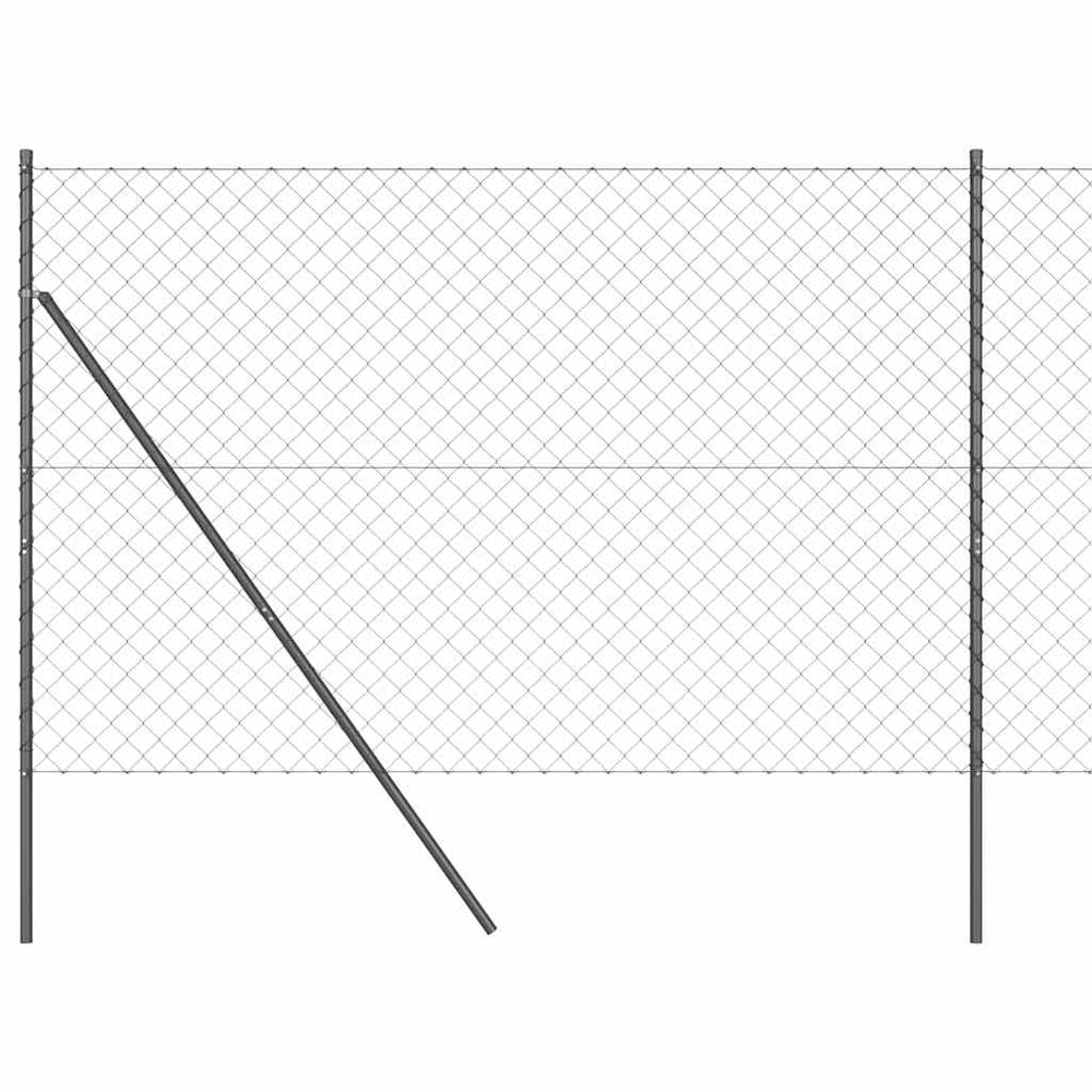 vidaXL Fence Post Grey 10 x 1.6 m (60 x 60 mm Mesh Size)