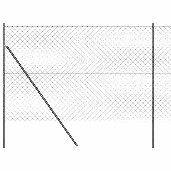 vidaXL Fence Post Grey 10 x 1.6 m (60 x 60 mm Mesh Size)
