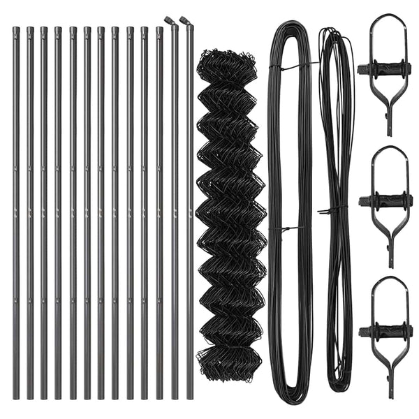 vidaXL Fence Post Grey 25 x 1.4 m (60 x 60 mm Mesh) Steel and PVC