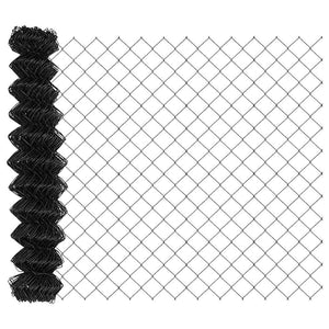 vidaXL Fence Post Grey 25 x 1.4 m (60 x 60 mm Mesh) Steel and PVC
