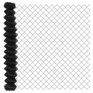 vidaXL Fence Post Grey 25 x 1.6 m (60 x 60 mm Mesh) Steel and PVC