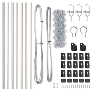 vidaXL Fence Post Silver 10 x 0.6 m (40 x 40 mm Mesh) Steel
