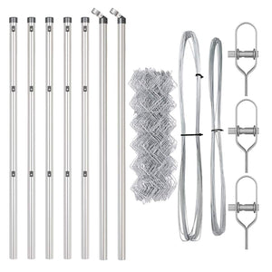 vidaXL Fence Post Silver 10 x 0.8 m (40 x 40 mm Mesh) Steel