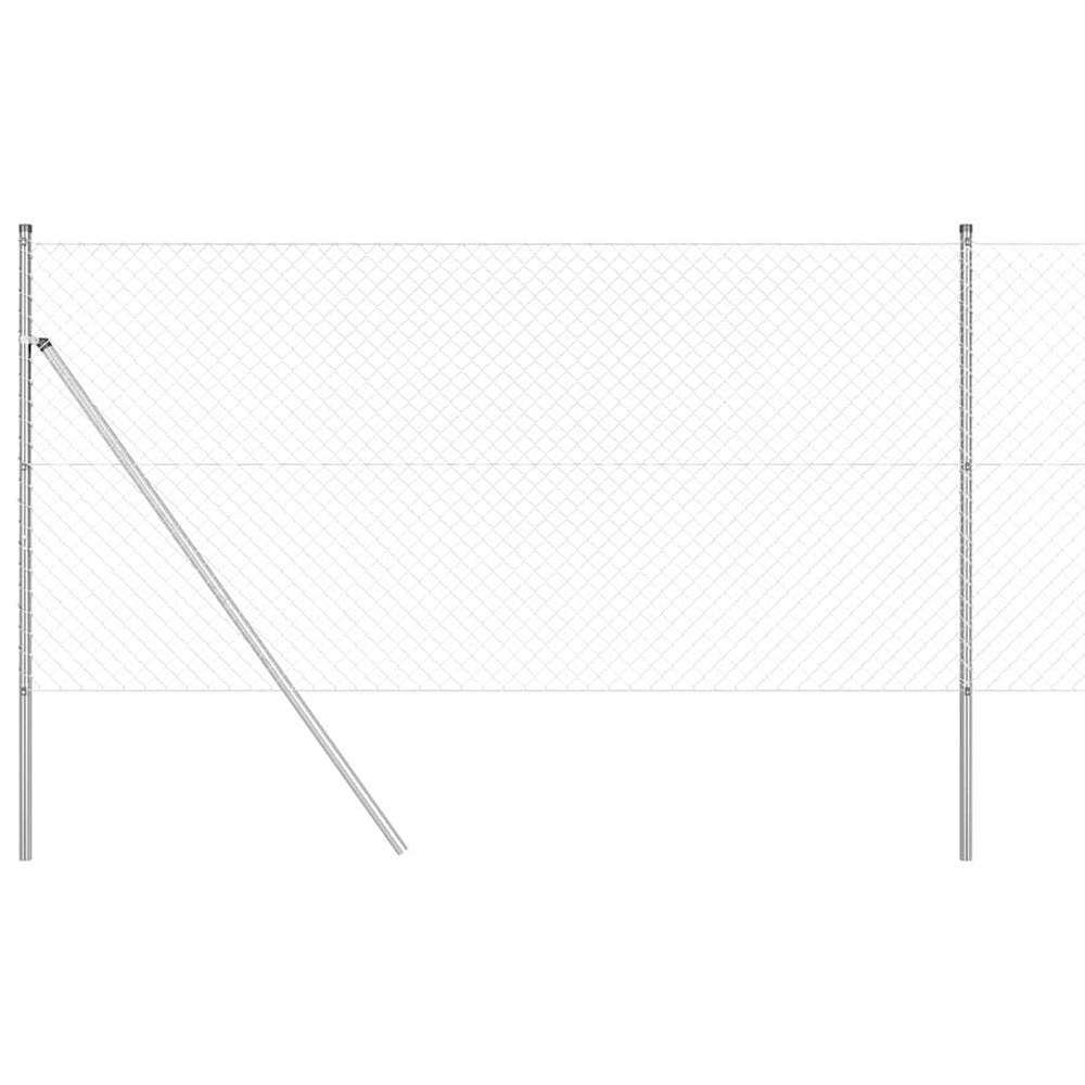 vidaXL Fence Post Silver 10 x 1.2 m (40 x 40 mm Mesh Size) Steel