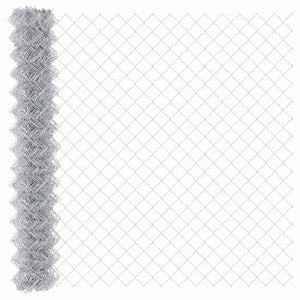 vidaXL Fence Post Silver 10 x 1.5 m (40 x 40 mm Mesh) Steel