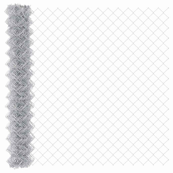vidaXL Fence Post Silver 10 x 1.5 m (40 x 40 mm Mesh) Steel