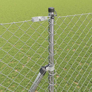 vidaXL Fence Posts Silver 10 x 1.6 m (40 x 40 mm mesh) Steel