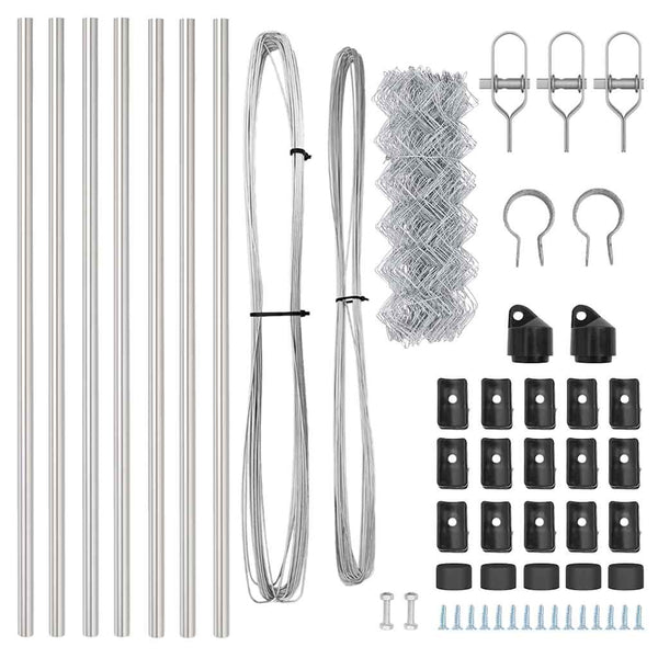 vidaXL Fence Post Silver 10 x 0.8 m (60 x 60 mm Mesh) Steel