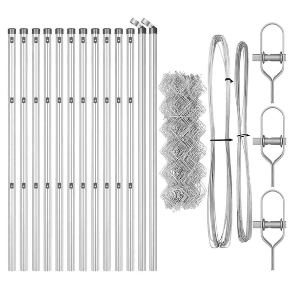 vidaXL Fence Post Silver 2.5 x 0.8 m (60 x 60 mm mesh) Steel
