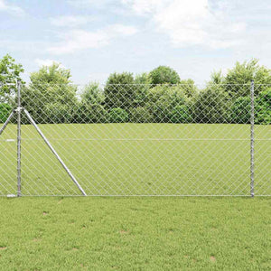 vidaXL Fence Post Silver 25 x 1 m (60 x 60 mm Mesh) Steel
