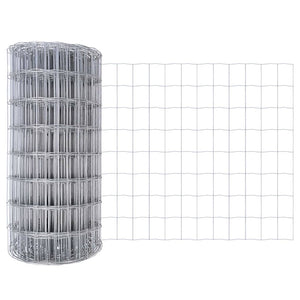 vidaXL Fence with Posts Silver 0.4 x 10 m Steel and PVC