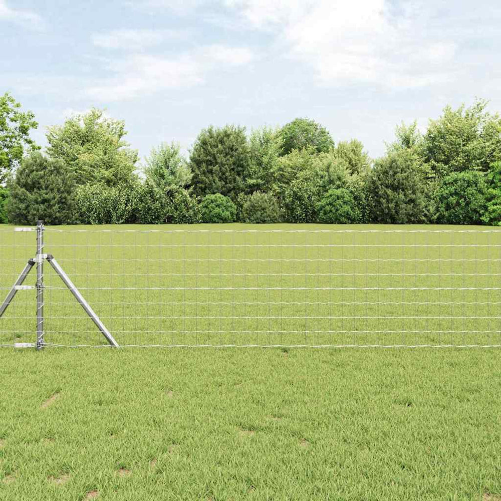 vidaXL Fence with Posts Silver 0.6 x 10 m Steel and PVC
