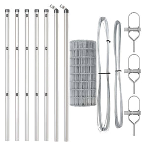 vidaXL Fence with Posts Silver 0.8 x 10 m Steel and PVC
