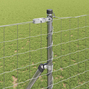 vidaXL Fence with Posts Silver 1.4 x 10 m Steel and PVC