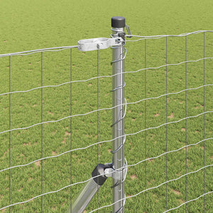 vidaXL Fence with Posts Silver 1.6 x 10 m Steel and PVC