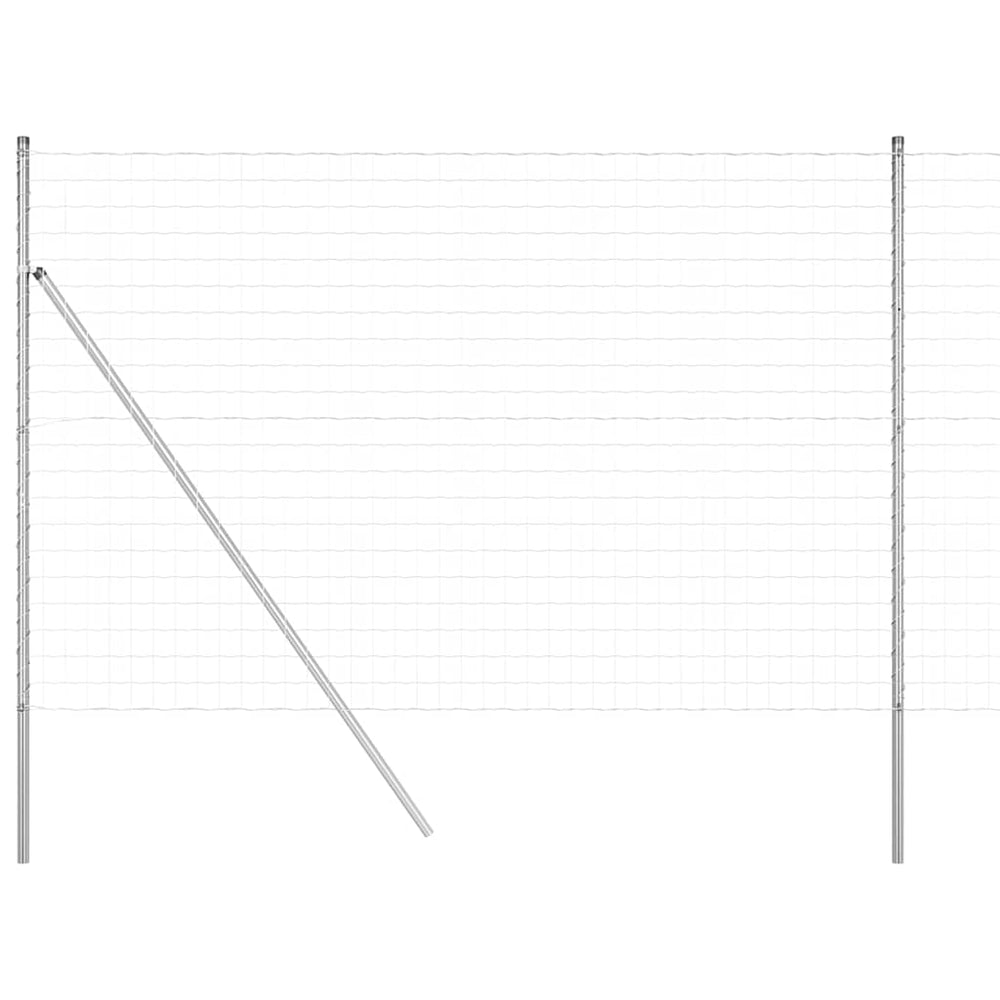 vidaXL Fence with Posts Silver 1.6 x 10 m Steel and PVC
