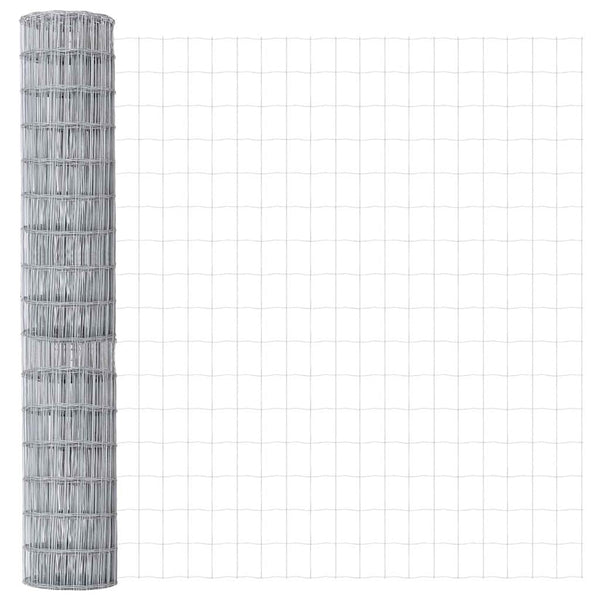 vidaXL Fence with Posts Silver 1.6 x 10 m Steel and PVC