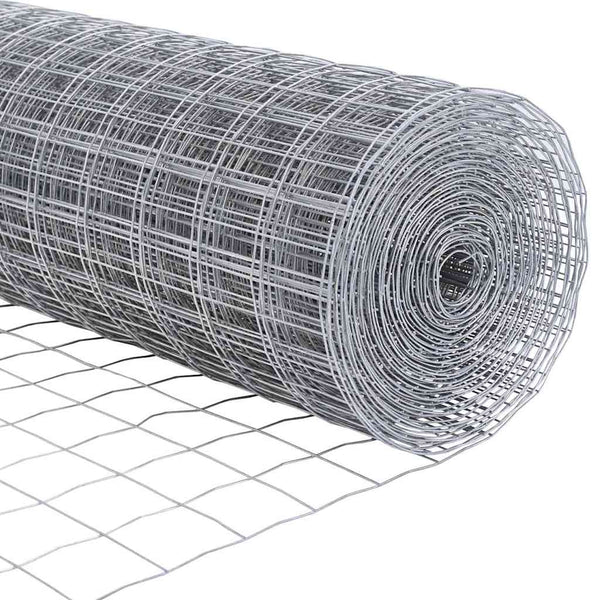 vidaXL Fence with Posts Silver 0.4 x 25 m Steel