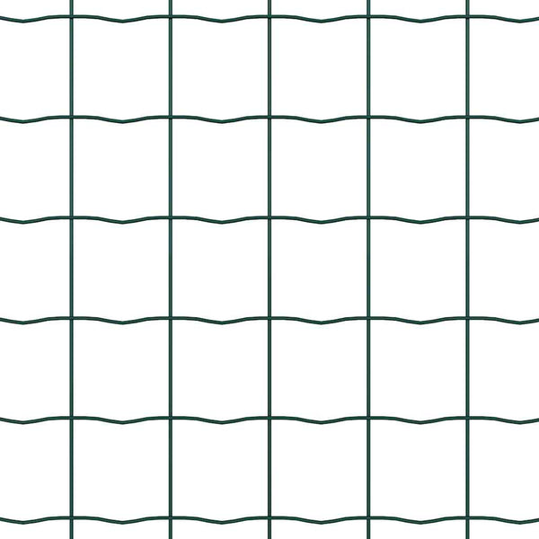 vidaXL Fence with Posts Green 1.6 x 10 m Steel