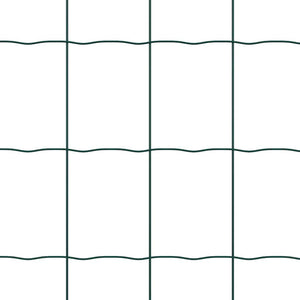 vidaXL Fence with Posts Green 1.2 x 10 m Steel and PVC