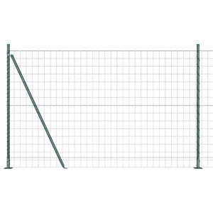 vidaXL Fence with Posts Green 1.2 x 25 m Steel and PVC
