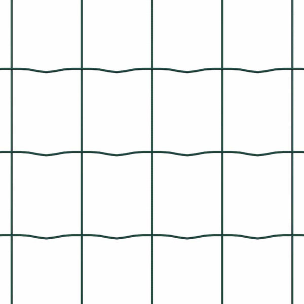 vidaXL Fence with Posts Green 1.2 x 10 m Steel
