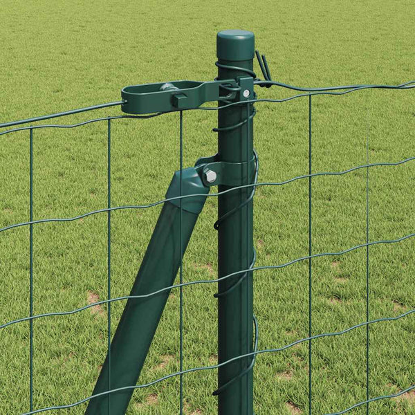 vidaXL Fence with Posts Green 1.2 x 10 m Steel