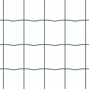 vidaXL Fence with Posts Green 1 x 25 m Steel