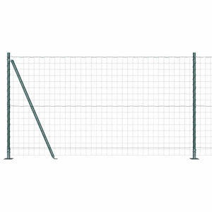 vidaXL Fence with Posts Green 1.2 x 25 m Steel