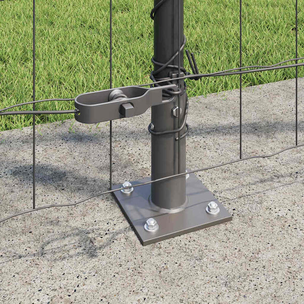 vidaXL Fence with Posts Grey 1.2 x 10 m Steel and PVC