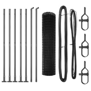 vidaXL Fence with Posts Grey 1.2 x 10 m Steel and PVC